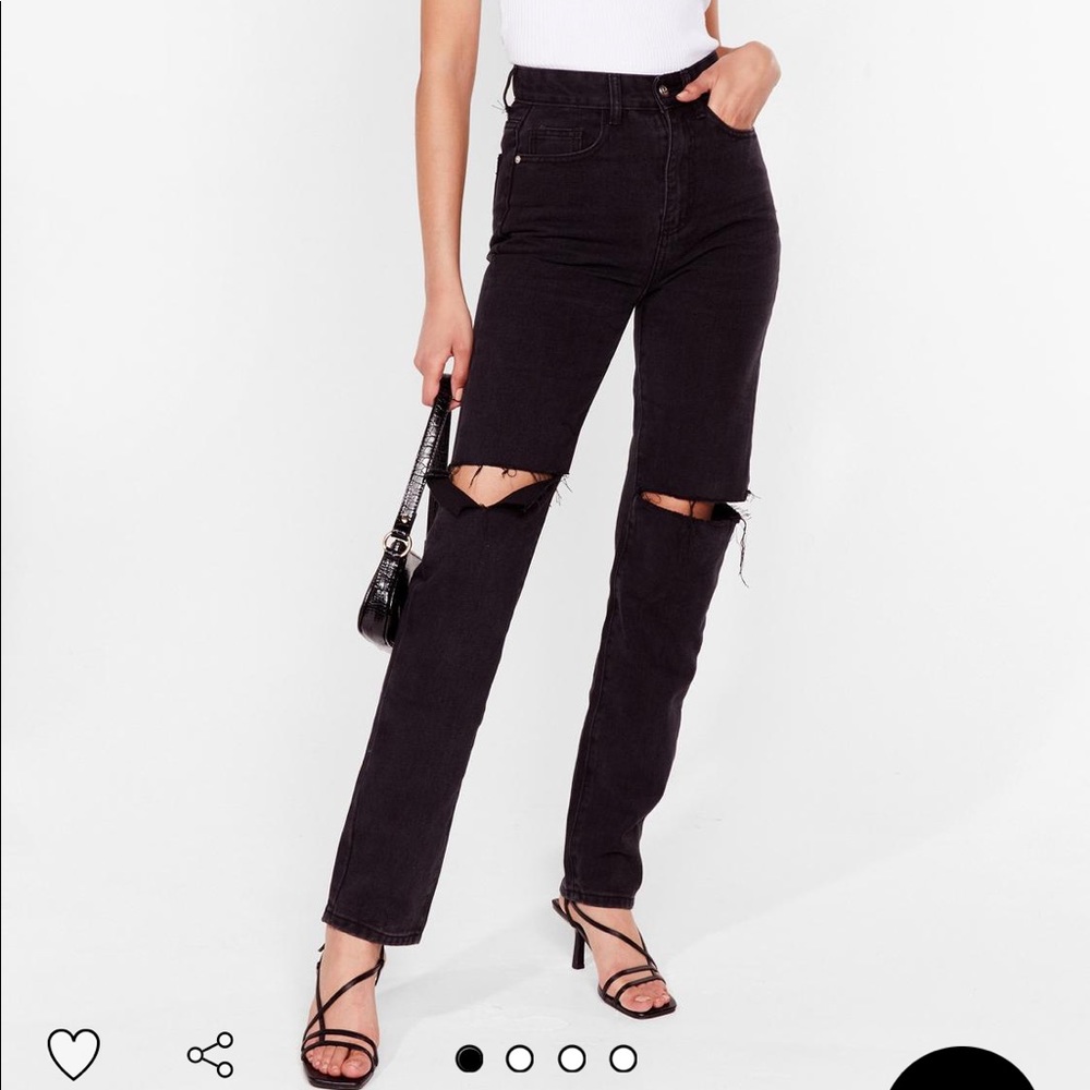 Ripped straight leg Nasty Gal Jeans